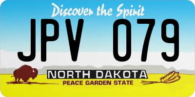 ND license plate JPV079