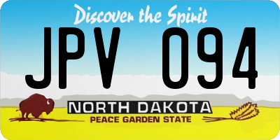 ND license plate JPV094