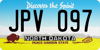 ND license plate JPV097