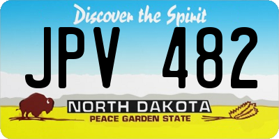 ND license plate JPV482