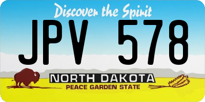 ND license plate JPV578