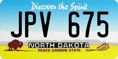 ND license plate JPV675