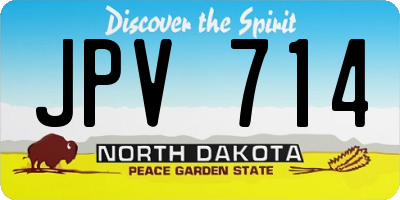 ND license plate JPV714