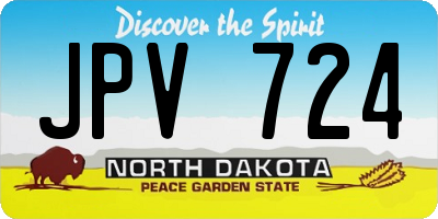 ND license plate JPV724