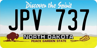 ND license plate JPV737