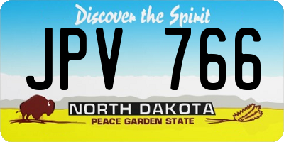 ND license plate JPV766