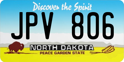 ND license plate JPV806