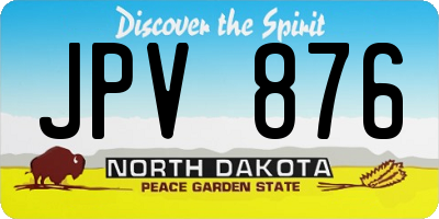 ND license plate JPV876