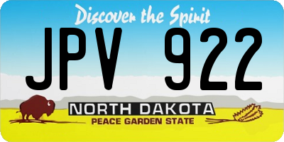 ND license plate JPV922