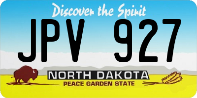 ND license plate JPV927