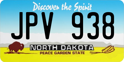 ND license plate JPV938