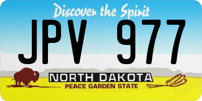 ND license plate JPV977