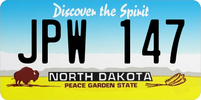 ND license plate JPW147