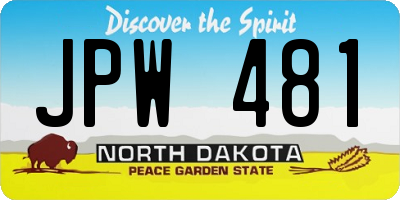 ND license plate JPW481