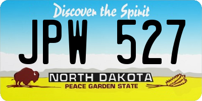 ND license plate JPW527