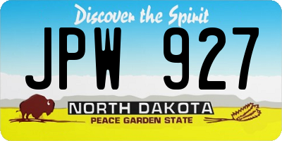 ND license plate JPW927