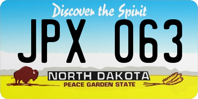 ND license plate JPX063