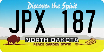 ND license plate JPX187