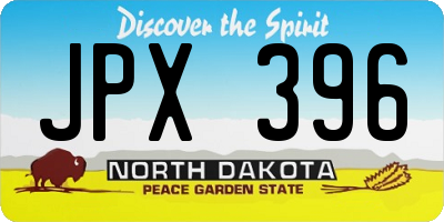 ND license plate JPX396