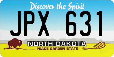 ND license plate JPX631