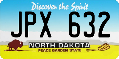 ND license plate JPX632