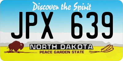 ND license plate JPX639