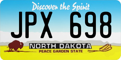 ND license plate JPX698
