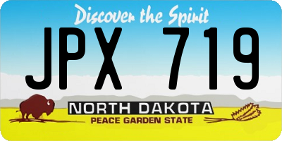 ND license plate JPX719