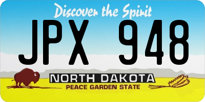 ND license plate JPX948
