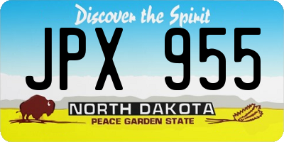 ND license plate JPX955