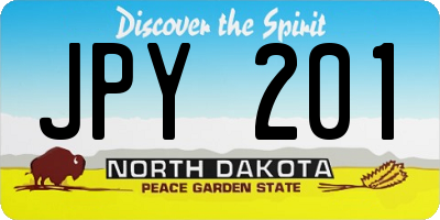 ND license plate JPY201