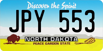 ND license plate JPY553