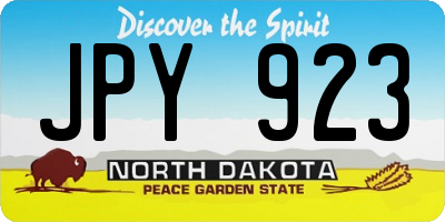 ND license plate JPY923