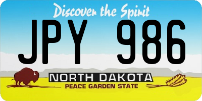 ND license plate JPY986