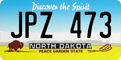 ND license plate JPZ473