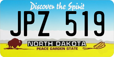 ND license plate JPZ519