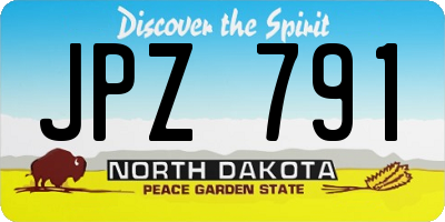 ND license plate JPZ791