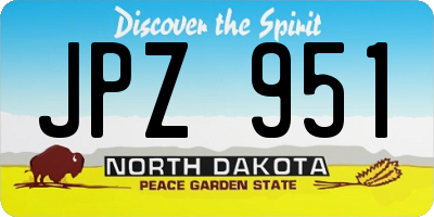 ND license plate JPZ951