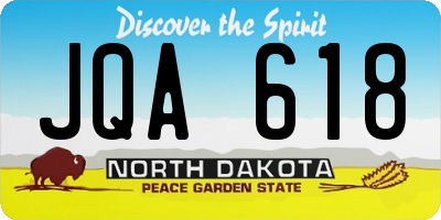 ND license plate JQA618