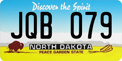 ND license plate JQB079