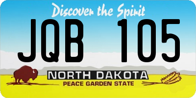 ND license plate JQB105
