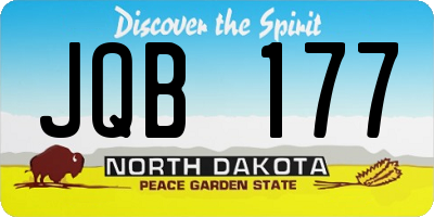 ND license plate JQB177