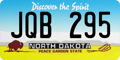 ND license plate JQB295