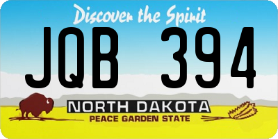 ND license plate JQB394