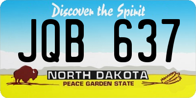 ND license plate JQB637