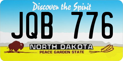 ND license plate JQB776
