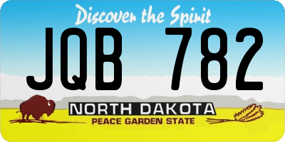 ND license plate JQB782