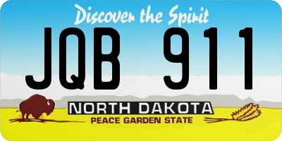 ND license plate JQB911