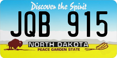 ND license plate JQB915