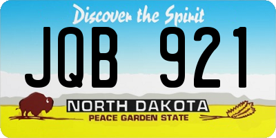 ND license plate JQB921